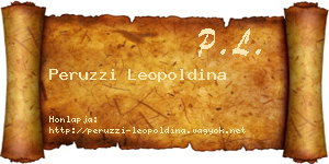 Peruzzi Leopoldina névjegykártya